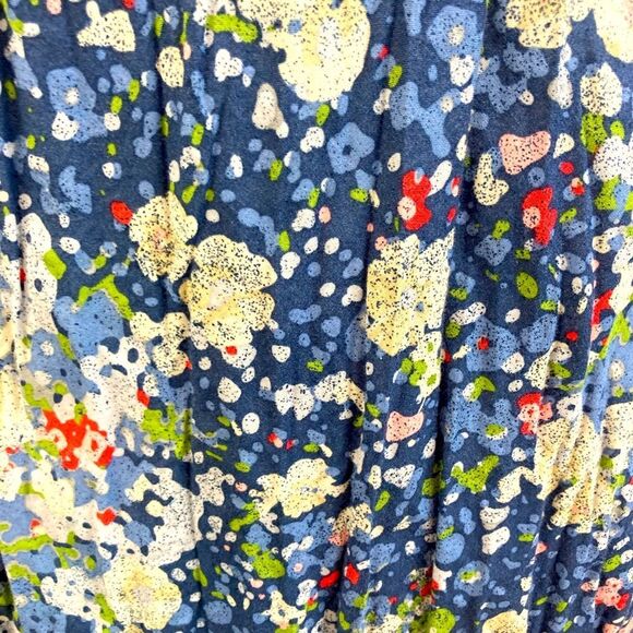 Eddie Bauer Floral Cotton Sundress w/ crossover neckline & drawstring waist big - Picture 6 of 10